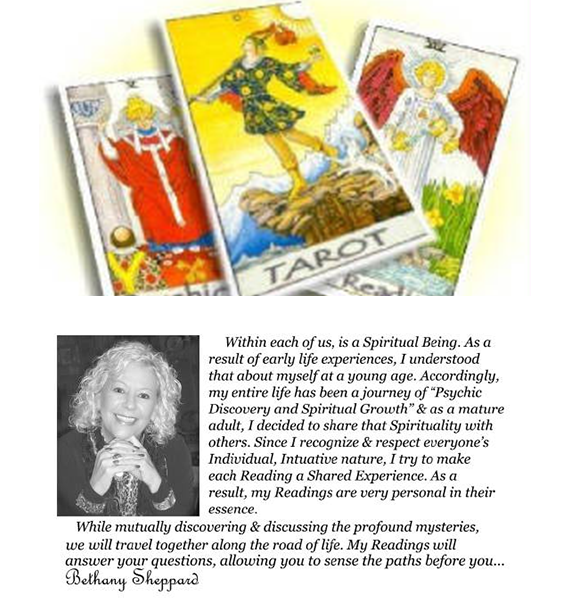 Bethany With Tarot Card